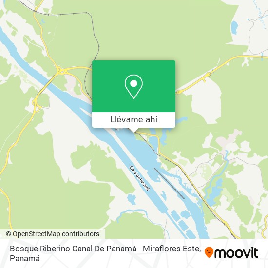Mapa de Bosque Riberino Canal De Panamá - Miraflores Este