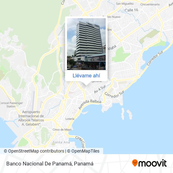 Mapa de Banco Nacional De Panamá