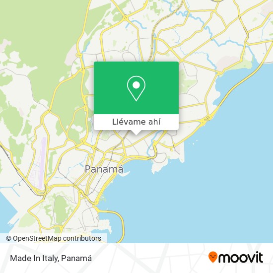 Mapa de Made In Italy