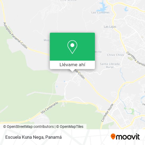 Mapa de Escuela Kuna Nega