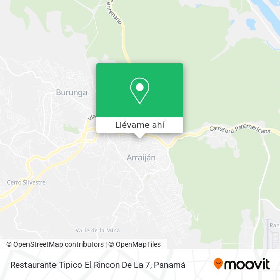 Mapa de Restaurante Tipico El Rincon De La 7