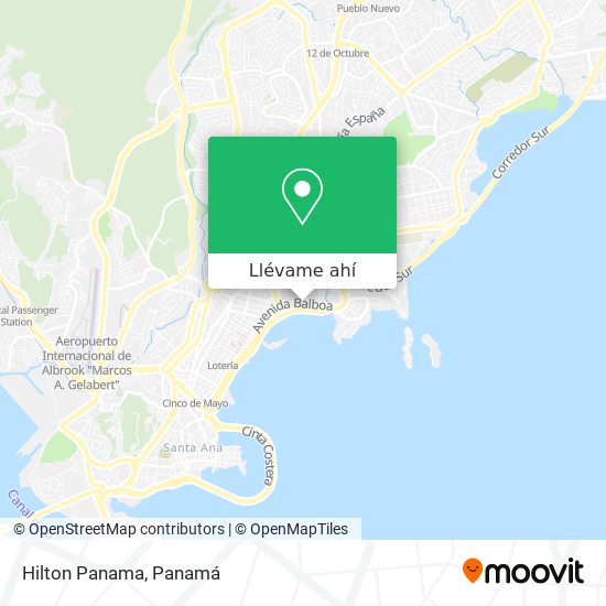 Mapa de Hilton Panama