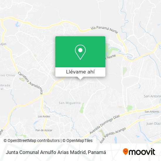 Mapa de Junta Comunal Arnulfo Arias Madrid