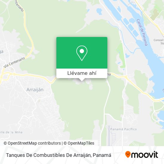 Mapa de Tanques De Combustibles De Arraiján