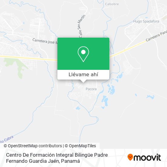 Mapa de Centro De Formación Integral Bilingüe Padre Fernando Guardia Jaén