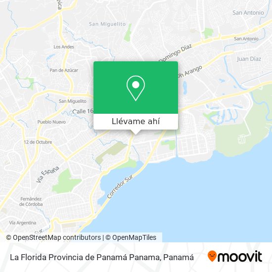 Mapa de La Florida Provincia de Panamá Panama