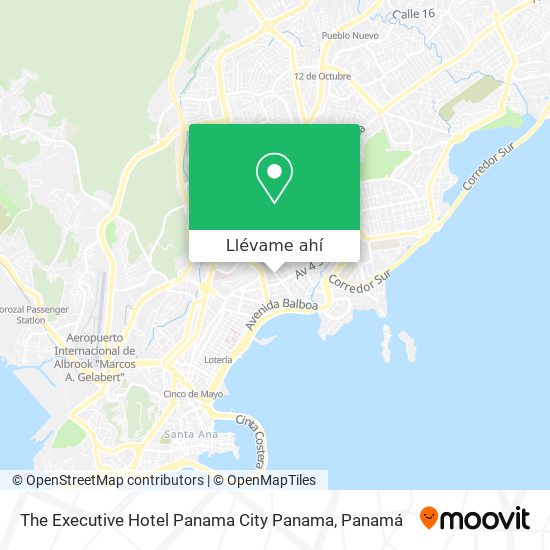 Mapa de The Executive Hotel Panama City Panama