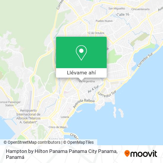 Mapa de Hampton by Hilton Panama Panama City Panama