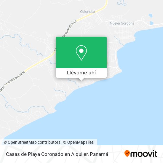 Mapa de Casas de Playa Coronado en Alquiler