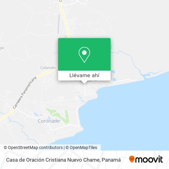 Mapa de Casa de Oración Cristiana Nuevo Chame