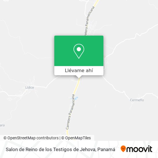 Mapa de Salon de Reino de los Testigos de Jehova