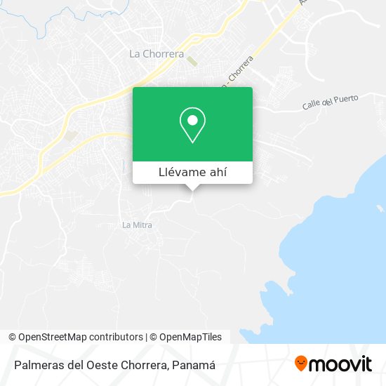 Mapa de Palmeras del Oeste Chorrera