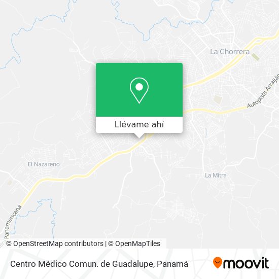 Mapa de Centro Médico Comun. de Guadalupe
