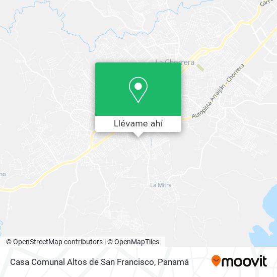 Mapa de Casa Comunal Altos de San Francisco