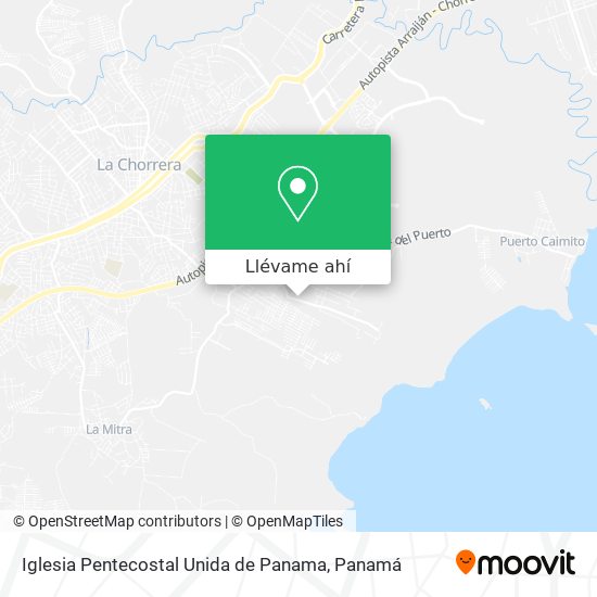 Mapa de Iglesia Pentecostal Unida de Panama