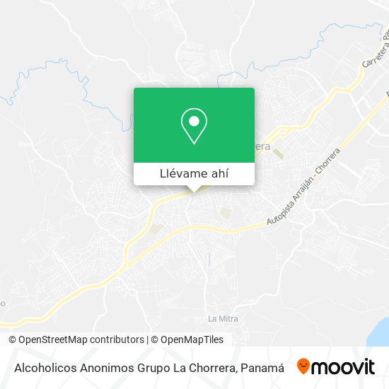 Mapa de Alcoholicos Anonimos Grupo La Chorrera