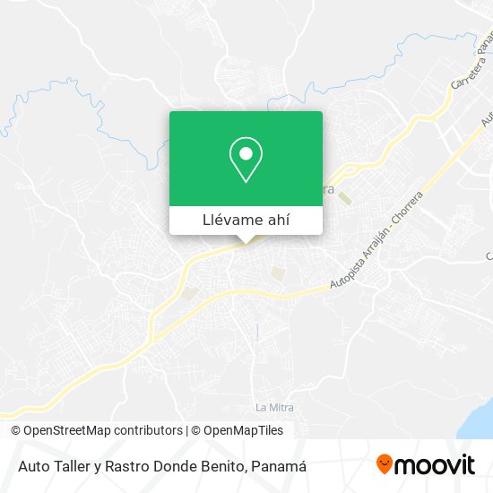 Mapa de Auto Taller y Rastro Donde Benito