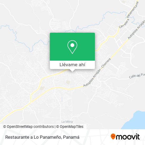Mapa de Restaurante a Lo Panameño