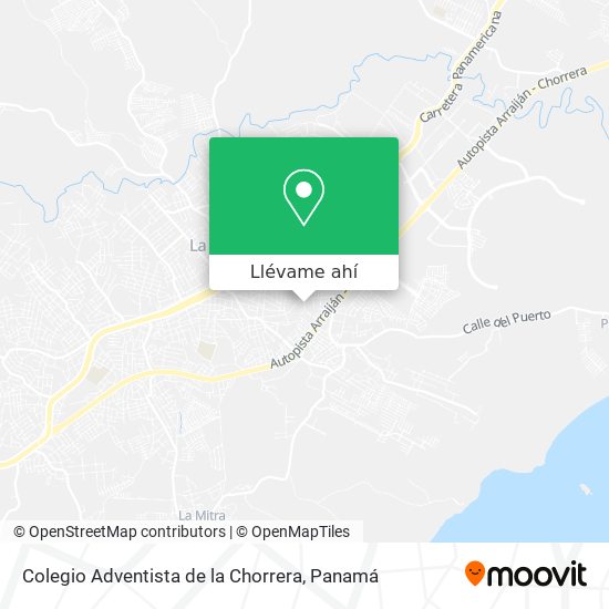 Mapa de Colegio Adventista de la Chorrera