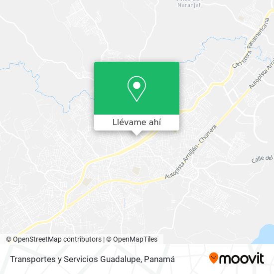 Mapa de Transportes y Servicios Guadalupe