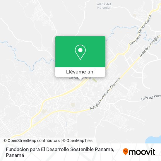 Mapa de Fundacion para El Desarrollo Sostenible Panama