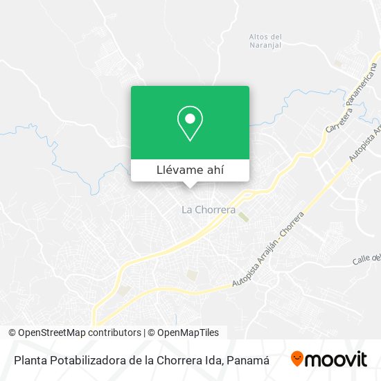 Mapa de Planta Potabilizadora de la Chorrera Ida