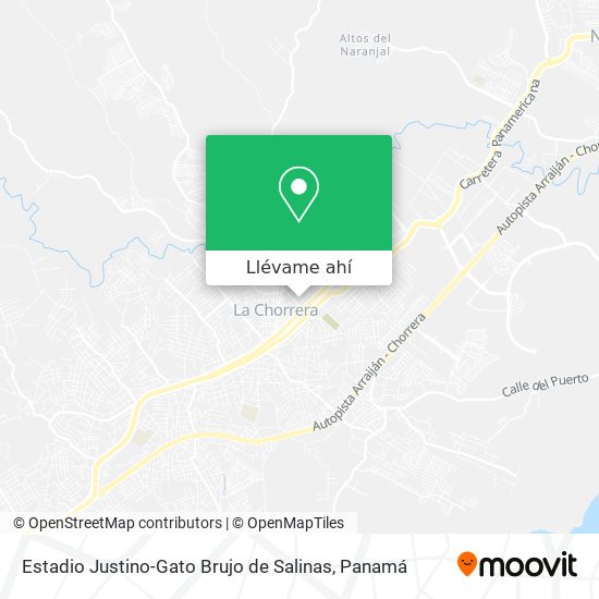 Mapa de Estadio Justino-Gato Brujo de Salinas