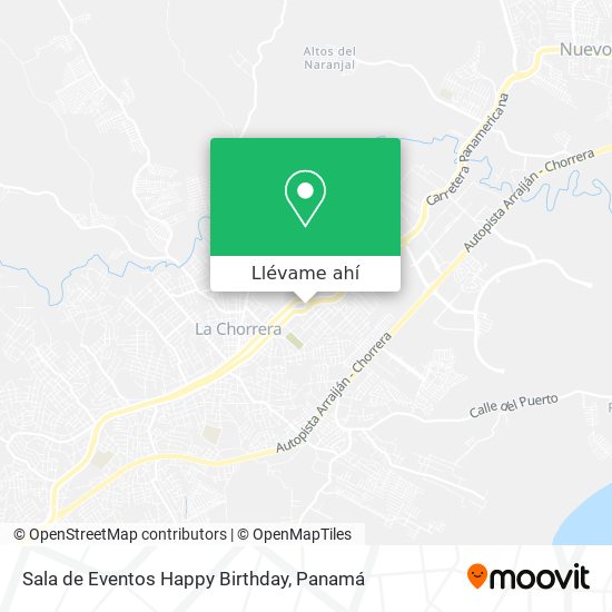 Mapa de Sala de Eventos Happy Birthday