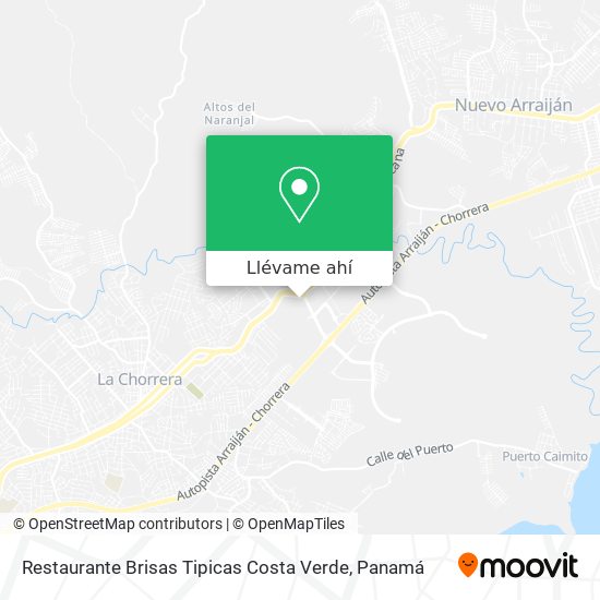Mapa de Restaurante Brisas Tipicas Costa Verde