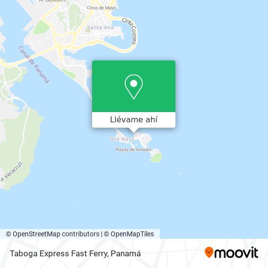Mapa de Taboga Express Fast Ferry