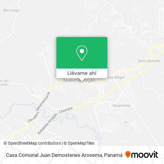 Mapa de Casa Comunal Juan Demostenes Arosema