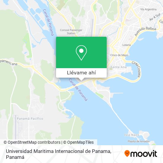 Mapa de Universidad Maritima Internacional de Panama