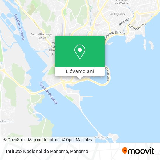 Mapa de Intituto Nacional de Panamà