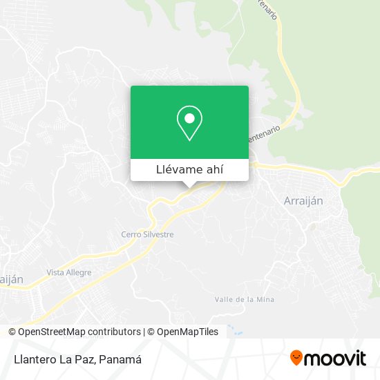 Mapa de Llantero La Paz
