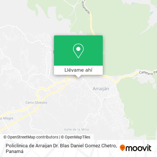 Mapa de Policlinica de Arraijan Dr. Blas Daniel Gomez Chetro