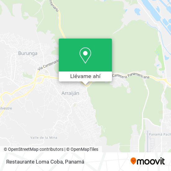 Mapa de Restaurante Loma Coba