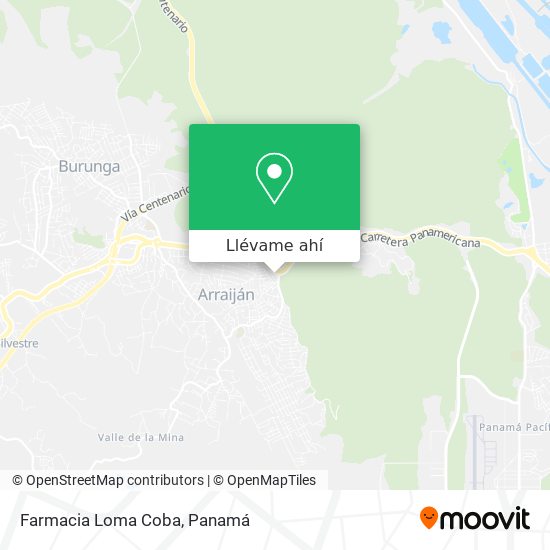 Mapa de Farmacia Loma Coba