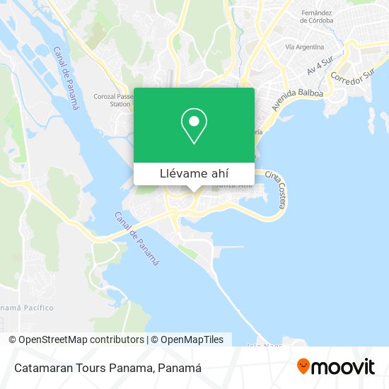 Mapa de Catamaran Tours Panama