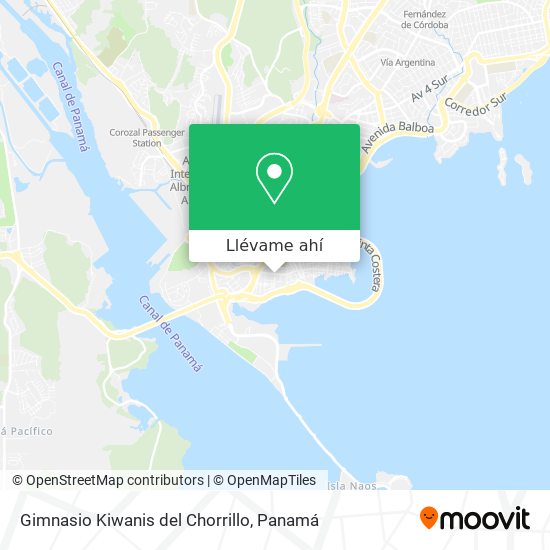 Mapa de Gimnasio Kiwanis del Chorrillo