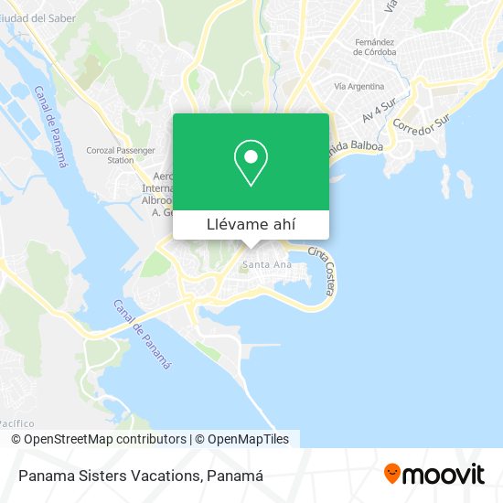 Mapa de Panama Sisters Vacations