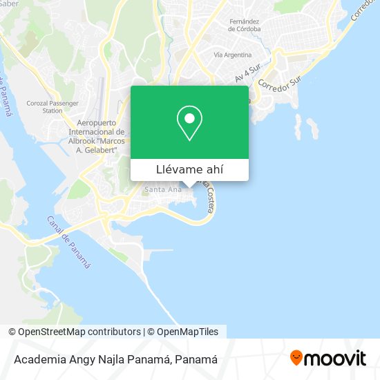 Mapa de Academia Angy Najla Panamá
