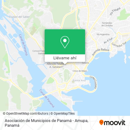 Mapa de Asociación de Municipios de Panamá - Amupa