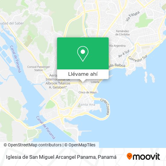 Mapa de Iglesia de San Miguel Arcangel Panama