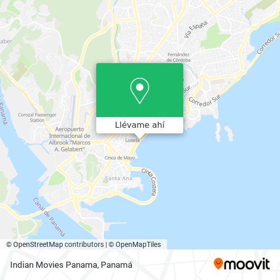 Mapa de Indian Movies Panama