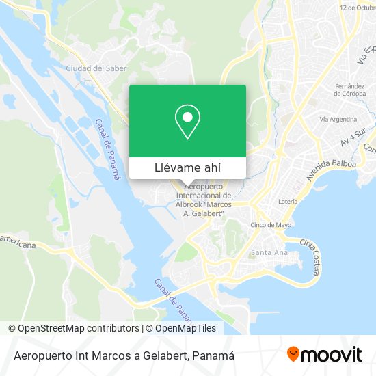 Mapa de Aeropuerto Int Marcos a Gelabert