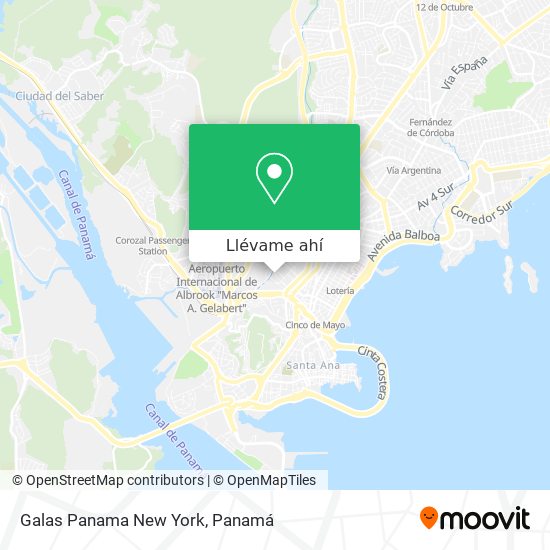 Mapa de Galas Panama New York