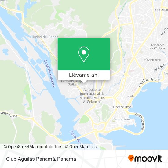 Mapa de Club Aguilas Panamá