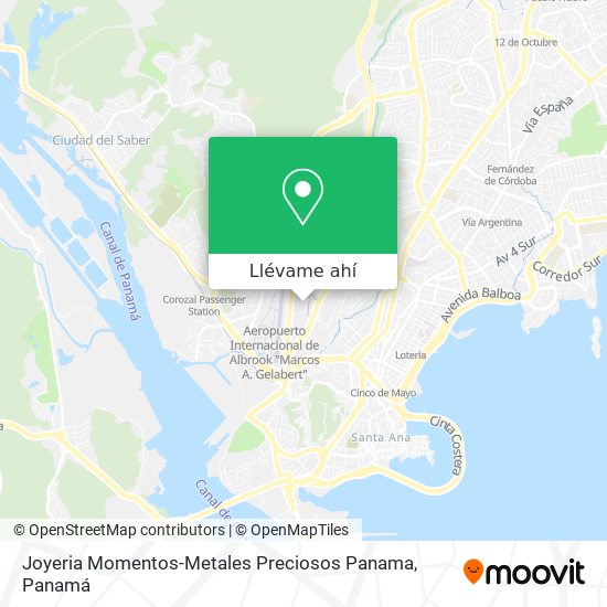 Mapa de Joyeria Momentos-Metales Preciosos Panama