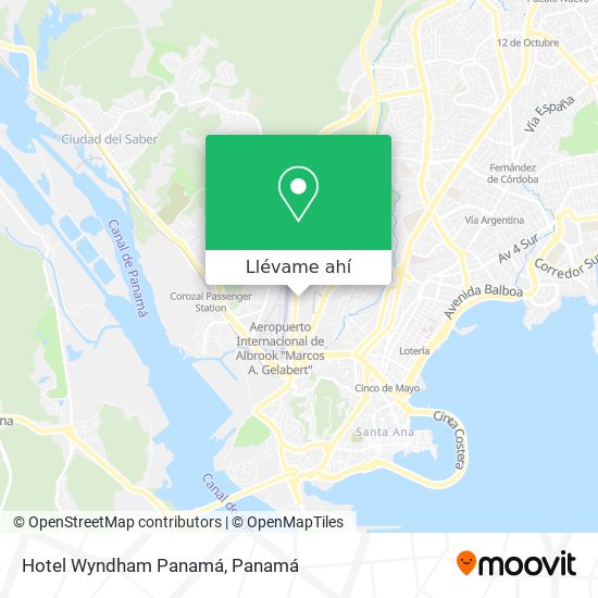 Mapa de Hotel Wyndham Panamá