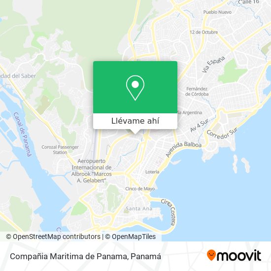 Mapa de Compañia Maritima de Panama